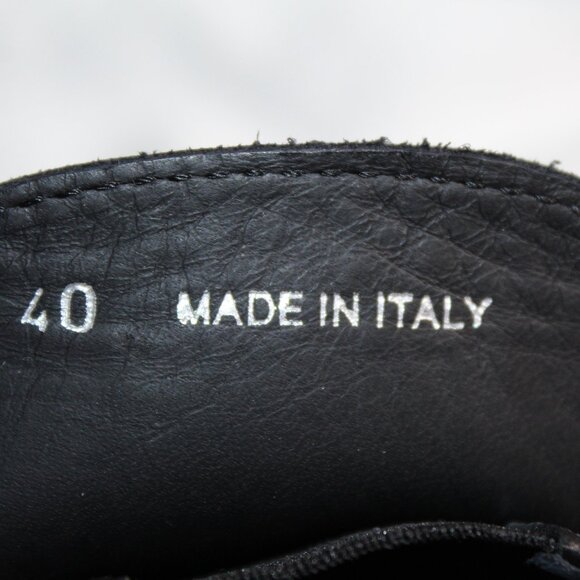 NWB MIU MIU Flame Platform Loafers Black Leather Slip Ons 40 - Picture 6 of 9